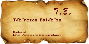 Tánczos Balázs névjegykártya
