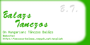 balazs tanczos business card